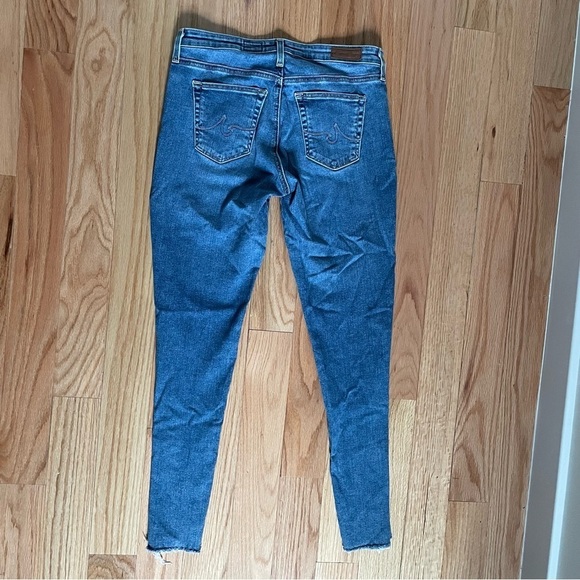 Adriano Goldschmied Blue Cropped Ankle Stretch Legging Skinny Jeans EUC Size 28 - Picture 4 of 10
